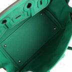 Hermes Birkin 25 Cargo Vert Vertigo Toile H and Swift Palladium Hardware