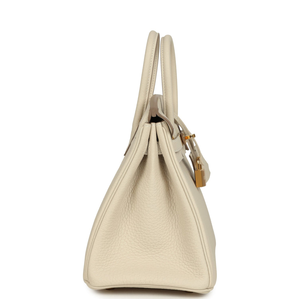 Hermes Birkin 25 Craie Togo Gold Hardware