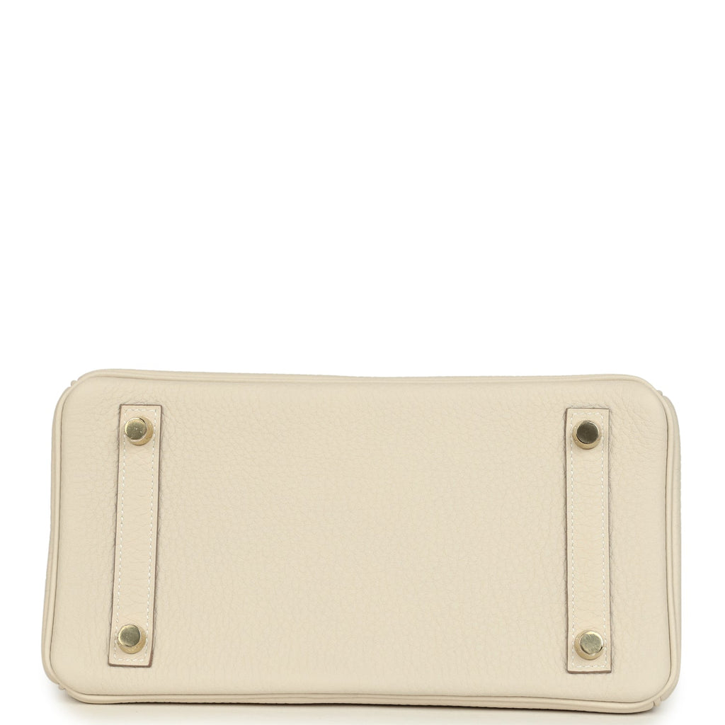 Hermes Birkin 25 Craie Togo Gold Hardware