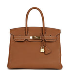 Hermes Birkin 30 Gold Togo Gold Hardware