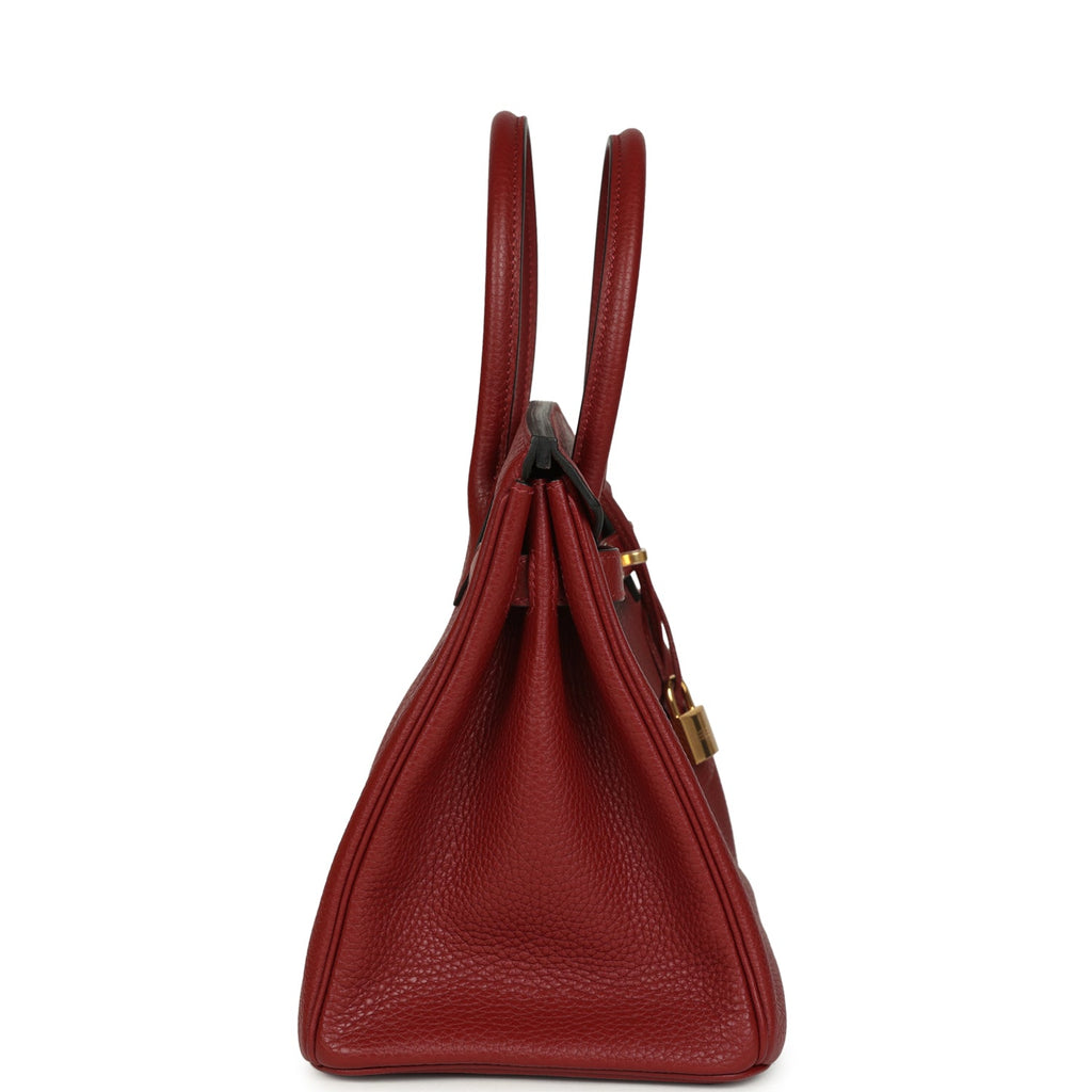 Hermes Birkin 30 Rouge H Togo Gold Hardware
