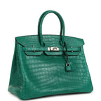 Hermes Birkin 35 Malachite Matte Niloticus Crocodile Palladium Hardware