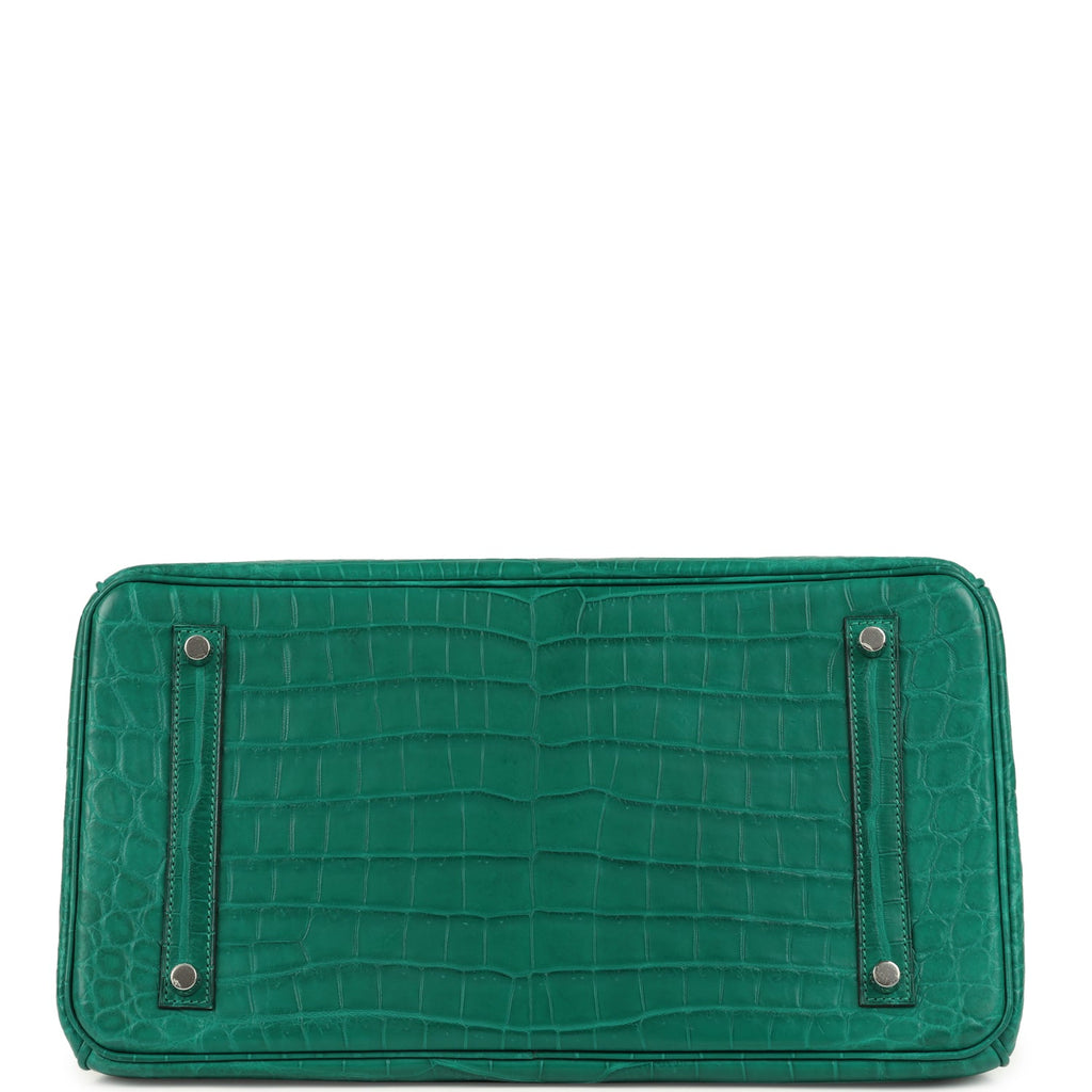 Hermes Birkin 35 Malachite Matte Niloticus Crocodile Palladium Hardware