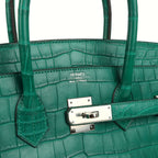 Hermes Birkin 35 Malachite Matte Niloticus Crocodile Palladium Hardware