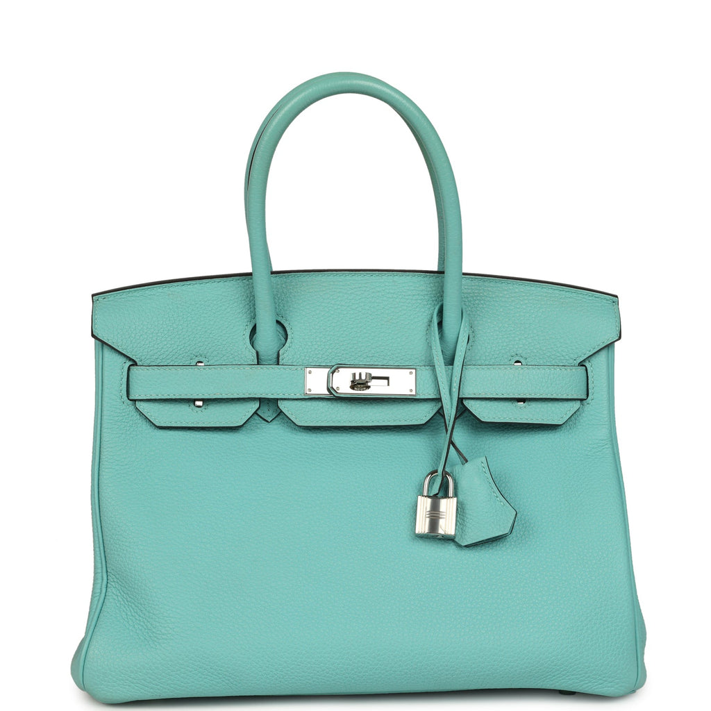 Hermes Birkin 30 Bleu Atoll Togo Palladium Hardware