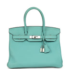 Hermes Birkin 30 Bleu Atoll Togo Palladium Hardware