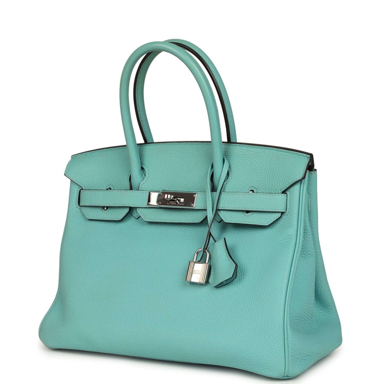 Hermes Birkin 30 Bleu Atoll Togo Palladium Hardware