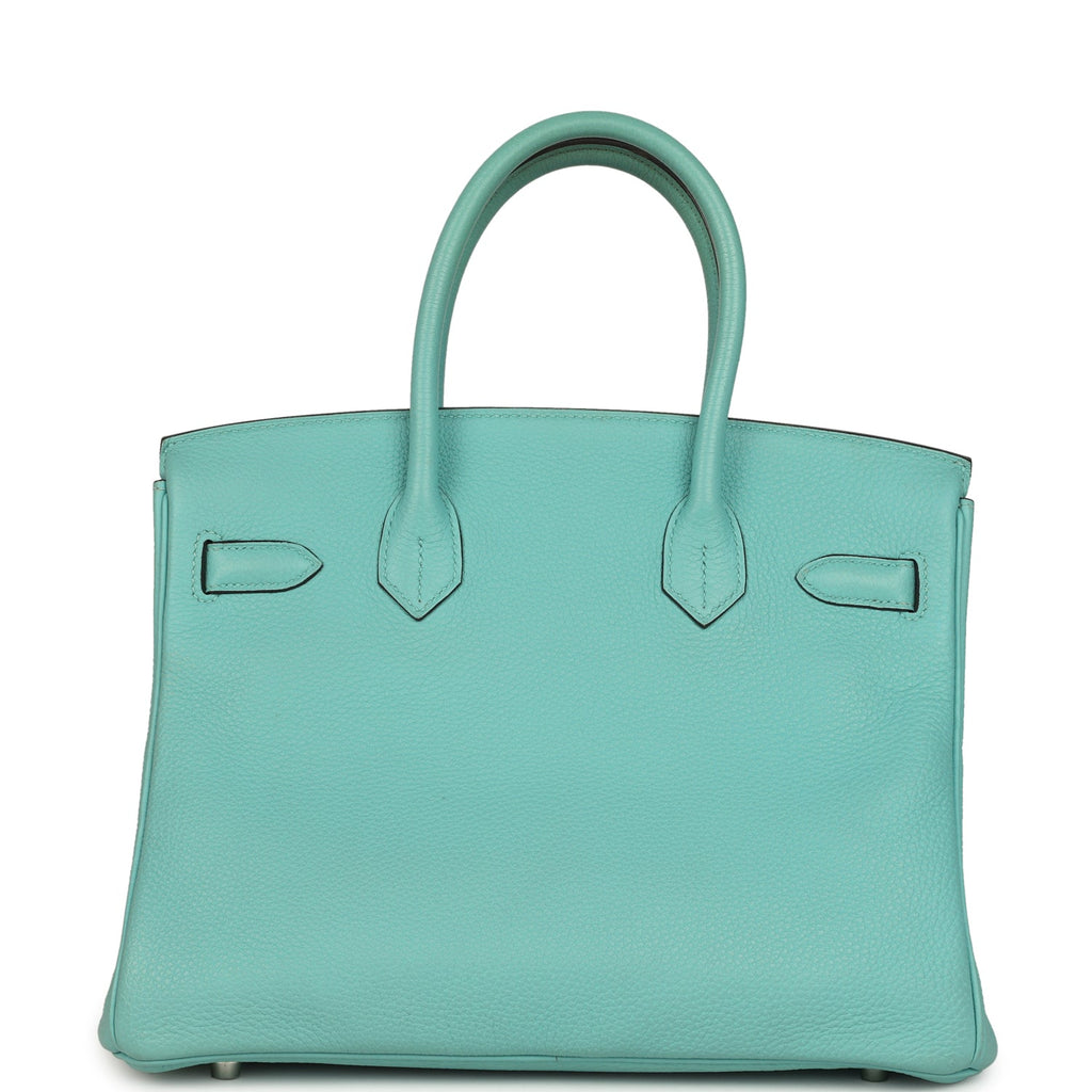 Hermes Birkin 30 Bleu Atoll Togo Palladium Hardware