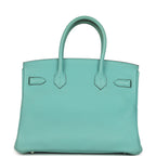 Hermes Birkin 30 Bleu Atoll Togo Palladium Hardware