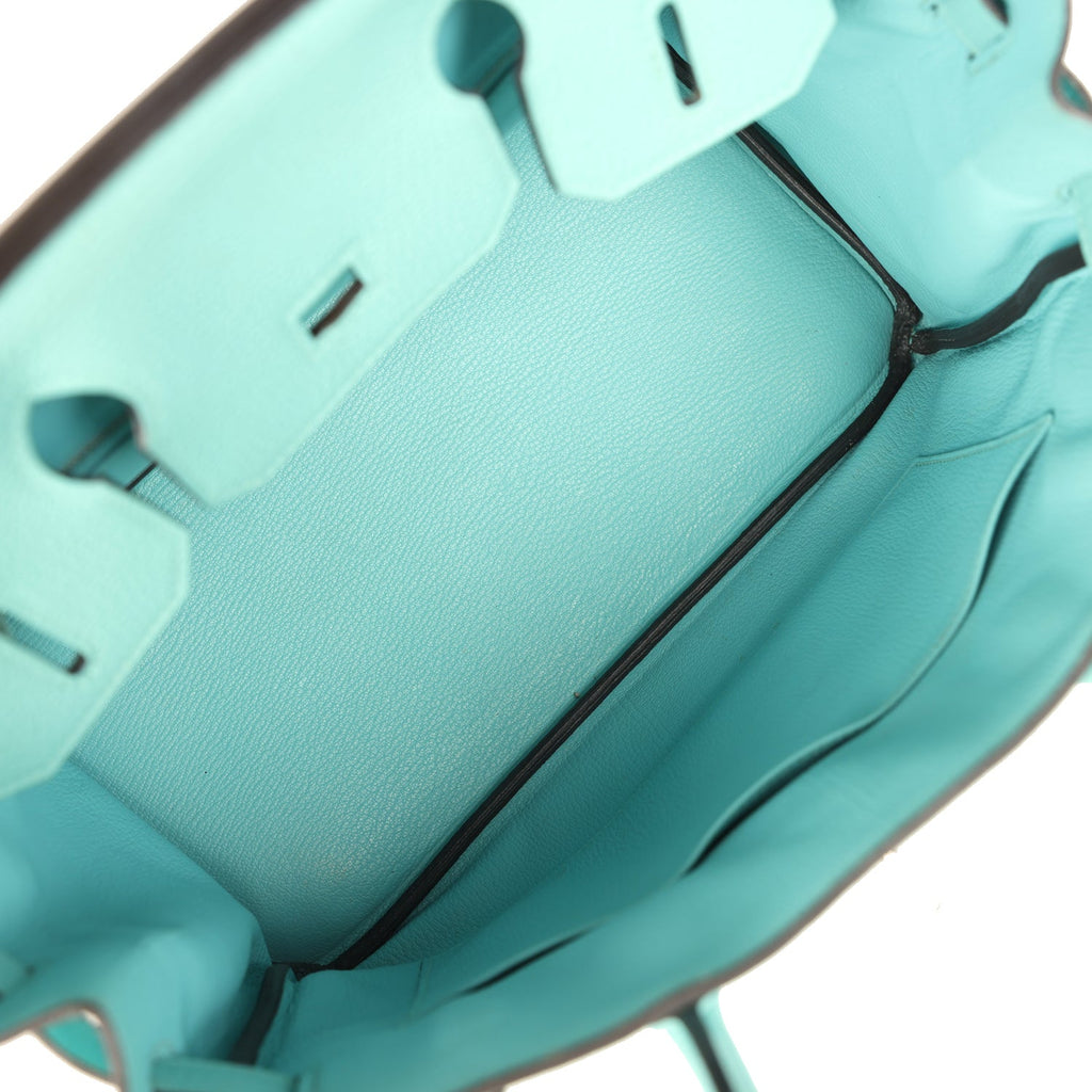 Hermes Birkin 30 Bleu Atoll Togo Palladium Hardware