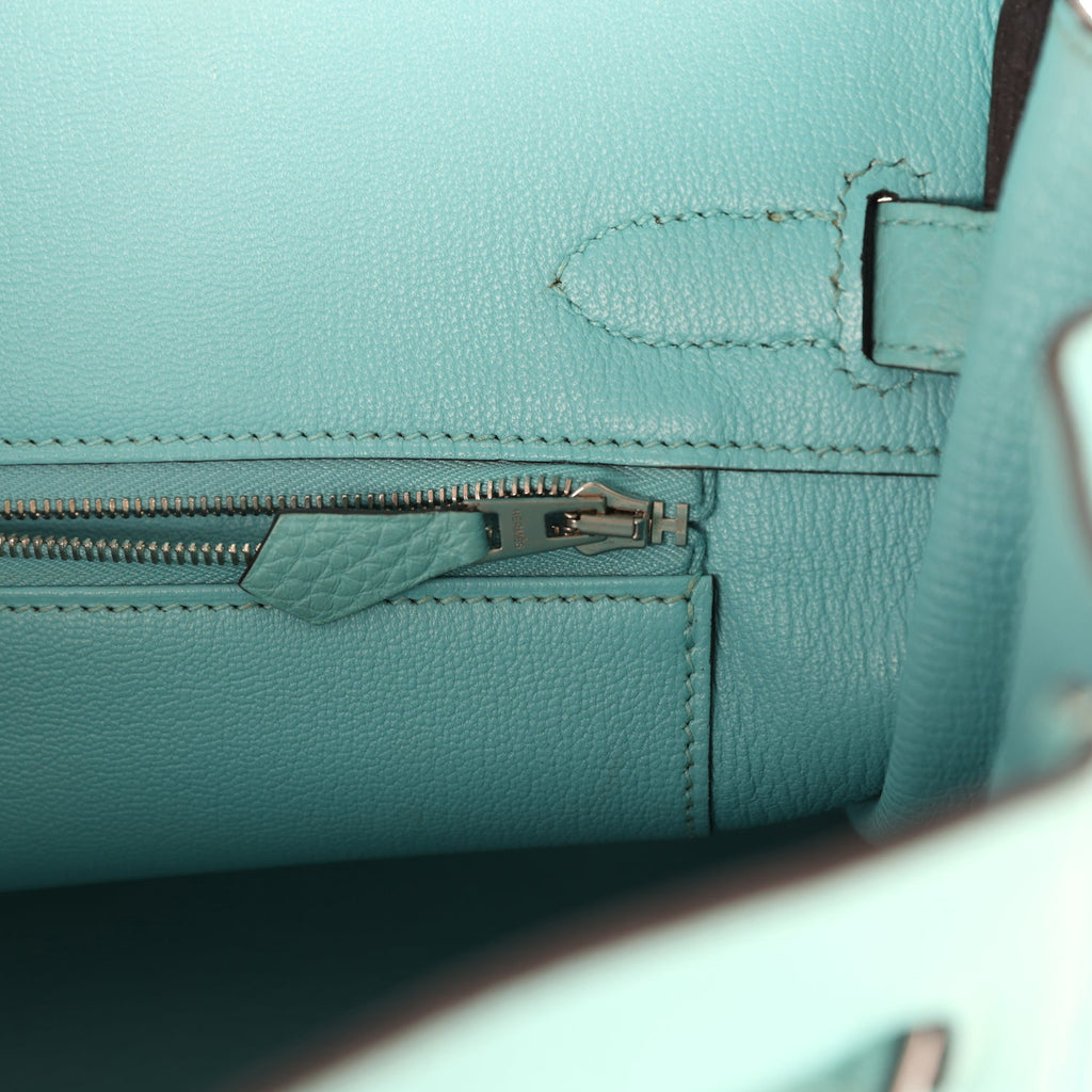 Hermes Birkin 30 Bleu Atoll Togo Palladium Hardware