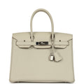Hermes 3 en 1 Birkin 30 Beton Togo and Swift Palladium Hardware