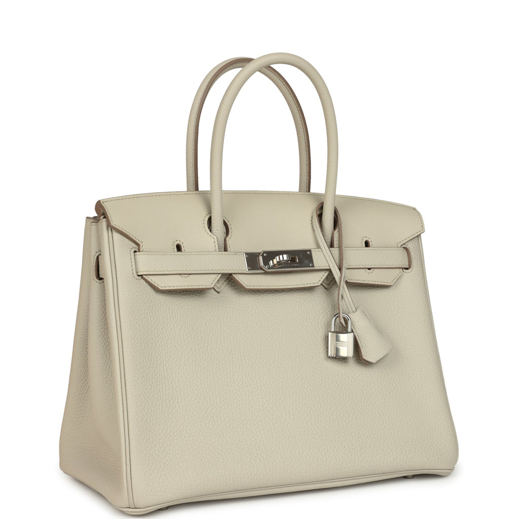 Hermes 3 en 1 Birkin 30 Beton Togo and Swift Palladium Hardware
