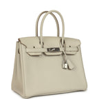 Hermes 3 en 1 Birkin 30 Beton Togo and Swift Palladium Hardware