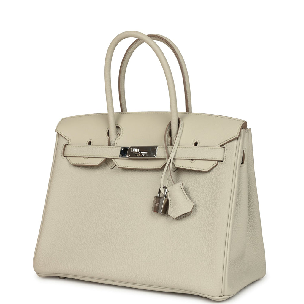 Hermes 3 en 1 Birkin 30 Beton Togo and Swift Palladium Hardware