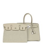 Hermes 3 en 1 Birkin 30 Beton Togo and Swift Palladium Hardware