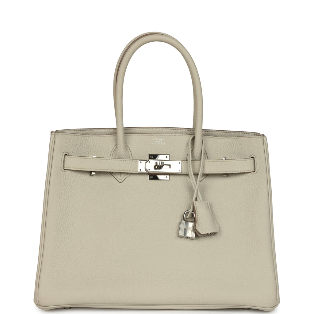 Hermes 3 en 1 Birkin 30 Beton Togo and Swift Palladium Hardware