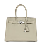 Hermes 3 en 1 Birkin 30 Beton Togo and Swift Palladium Hardware