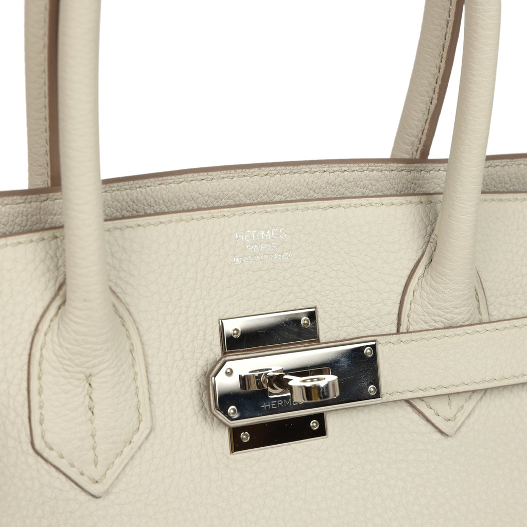 Hermes 3 en 1 Birkin 30 Beton Togo and Swift Palladium Hardware