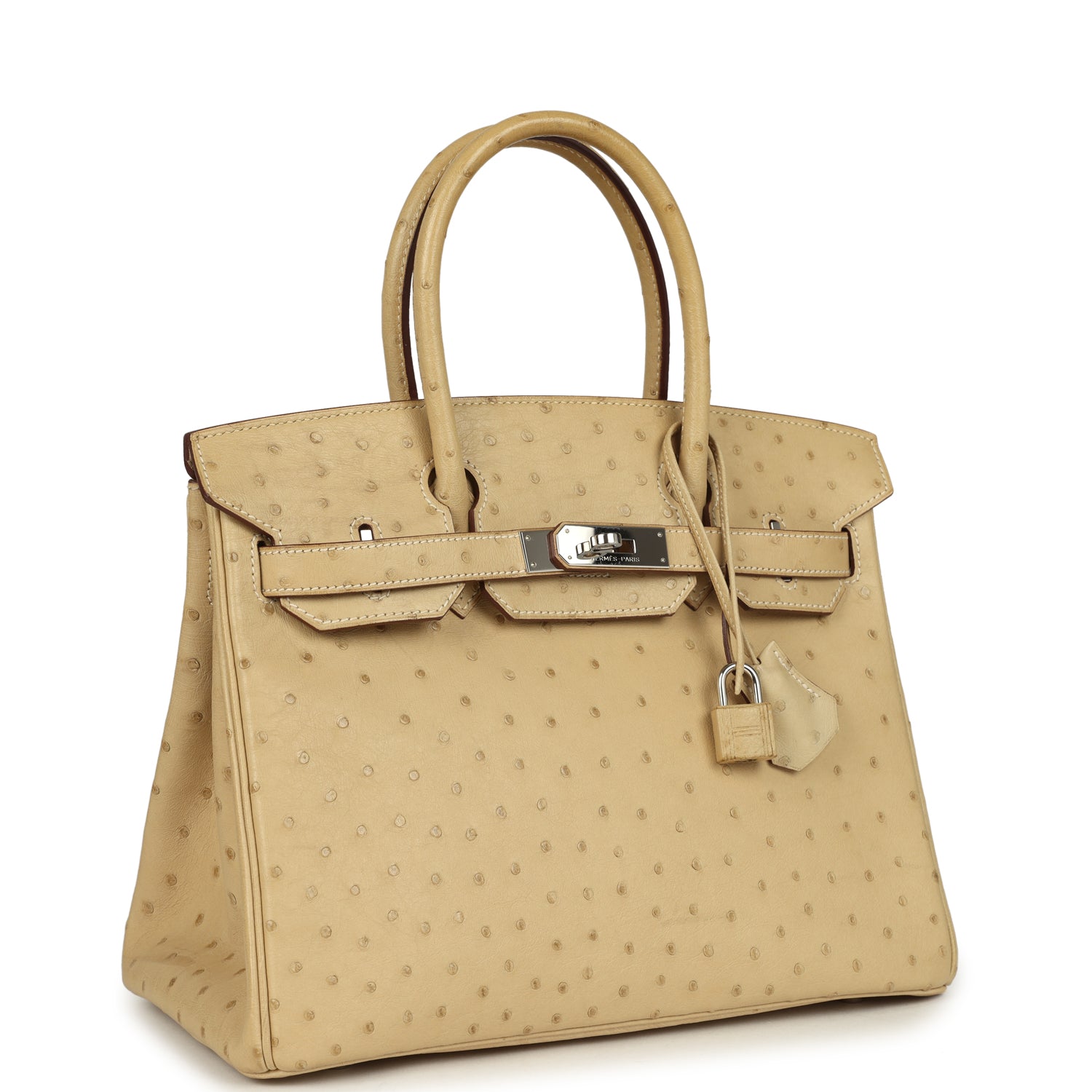 Hermes Birkin 30 Parchemin Ostrich Palladium Hardware