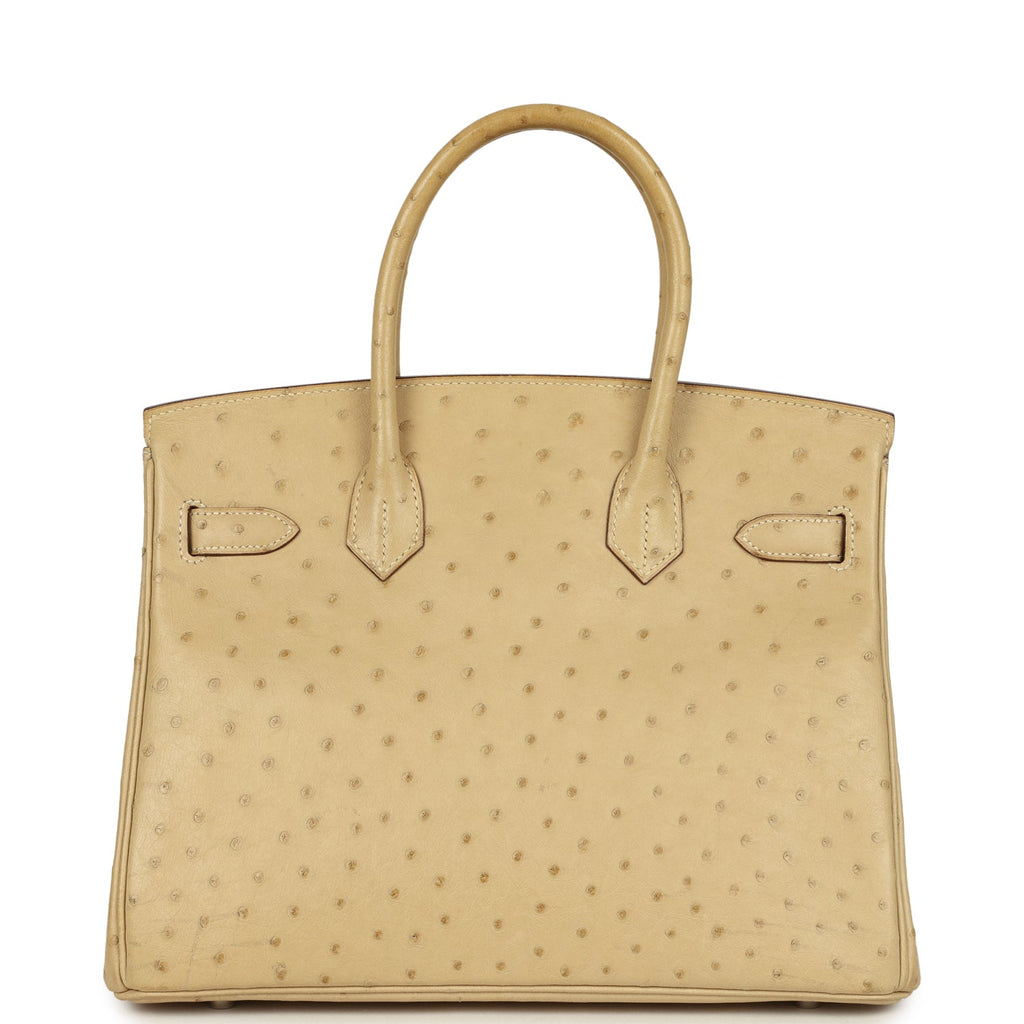 Hermes Birkin 30 Parchemin Ostrich Palladium Hardware