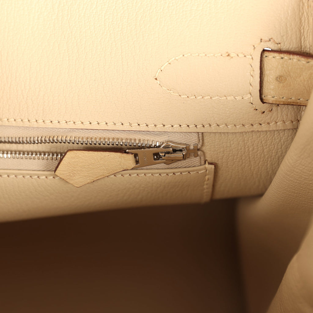 Hermes Birkin 30 Parchemin Ostrich Palladium Hardware