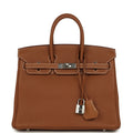 Hermes Birkin 25 Gold Togo Palladium Hardware