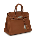 Hermes Birkin 25 Gold Togo Palladium Hardware