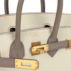 Hermes Special Order (HSS) Birkin 25 Craie and Gris Asphalt Epsom Brushed Palladium Hardware