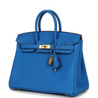 Hermes Birkin 25 Bleu Hydra Togo Gold Hardware