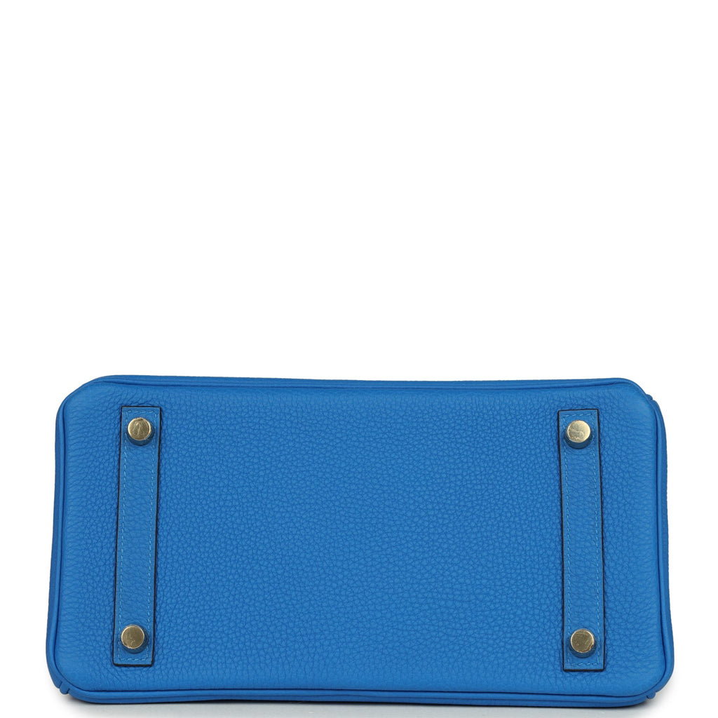 Hermes Birkin 25 Bleu Hydra Togo Gold Hardware
