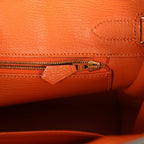 Hermes Special Order (HSS) Birkin 30 Black and Orange Chevre Brushed Gold Hardware