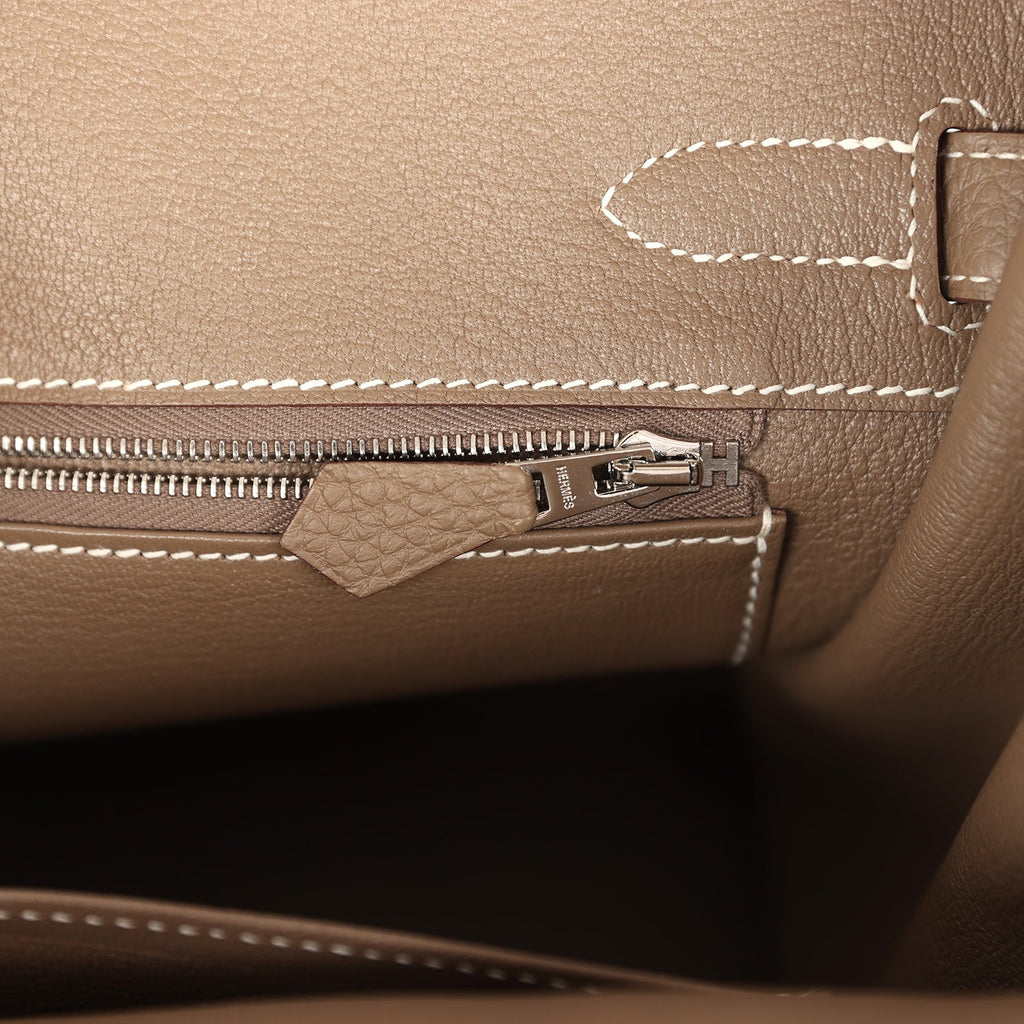 Hermes Birkin 30 Etoupe Togo Palladium Hardware