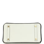 Hermes Special Order (HSS) Birkin 25 Bi-Color White and Black Clemence Brushed Gold Hardware