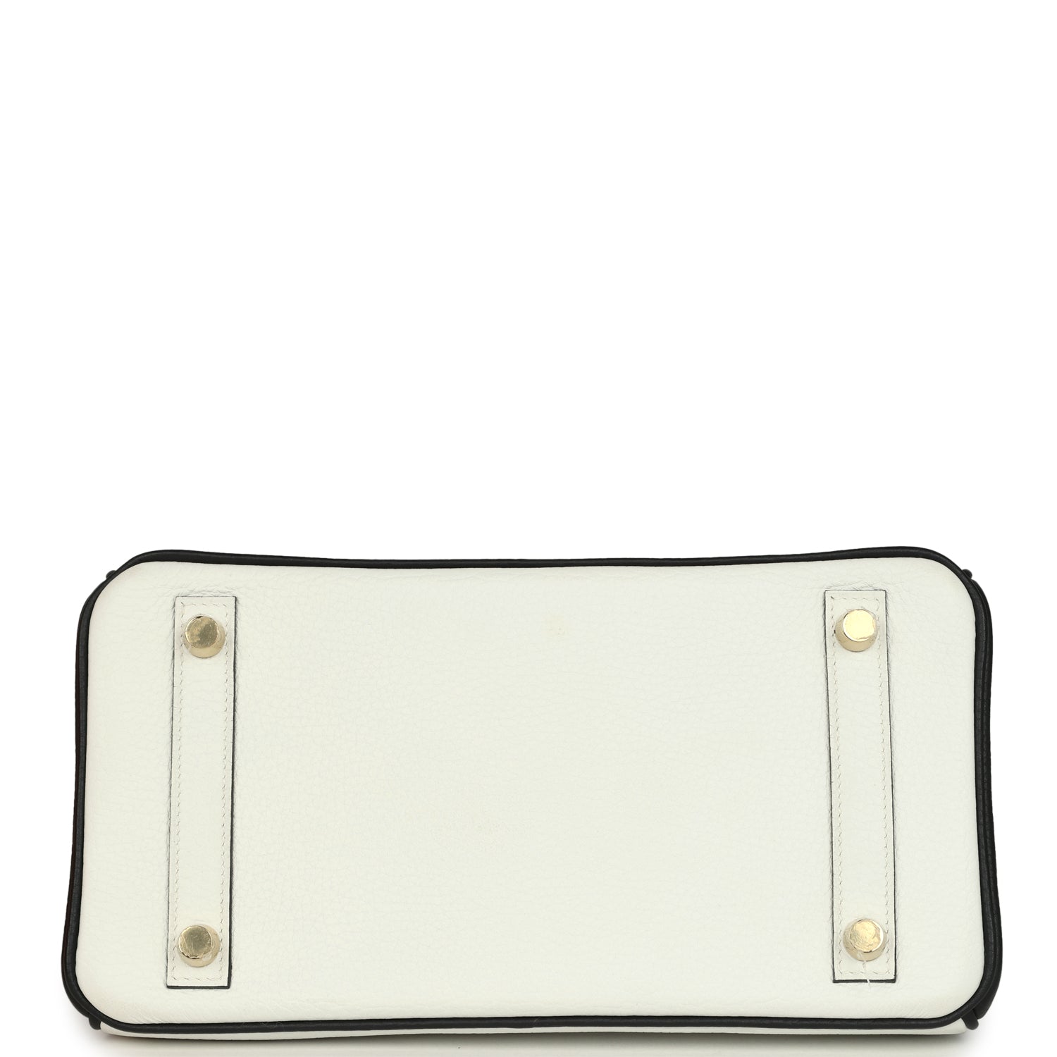 Hermes Special Order (HSS) Birkin 25 Bi-Color White and Black Clemence Brushed Gold Hardware