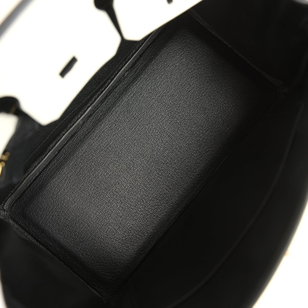 Hermes Special Order (HSS) Birkin 25 Bi-Color White and Black Clemence Brushed Gold Hardware