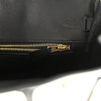 Hermes Special Order (HSS) Birkin 25 Bi-Color White and Black Clemence Brushed Gold Hardware