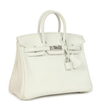 Hermes Birkin 25 New White Swift Palladium Hardware
