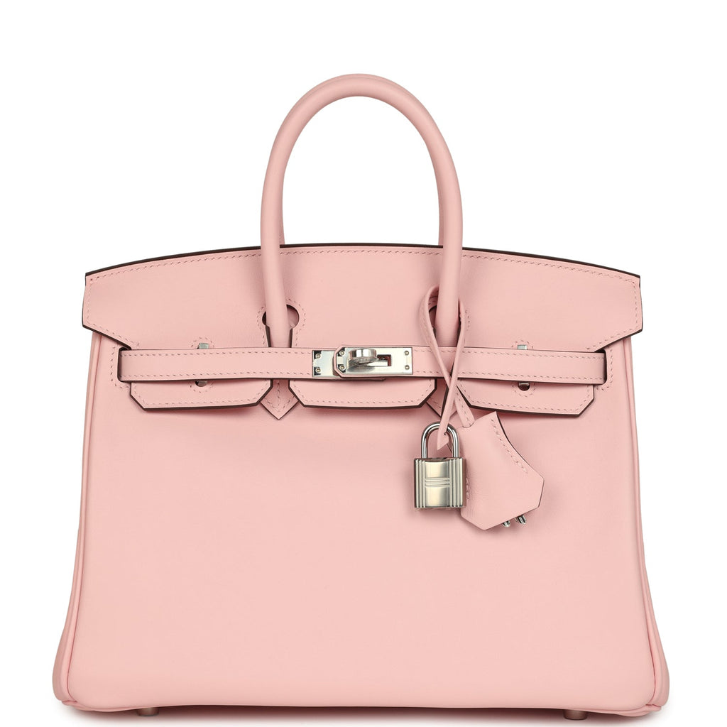 Hermes Birkin 25 Rose Sakura Swift Palladium Hardware