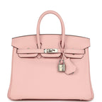 Hermes Birkin 25 Rose Sakura Swift Palladium Hardware