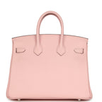 Hermes Birkin 25 Rose Sakura Swift Palladium Hardware