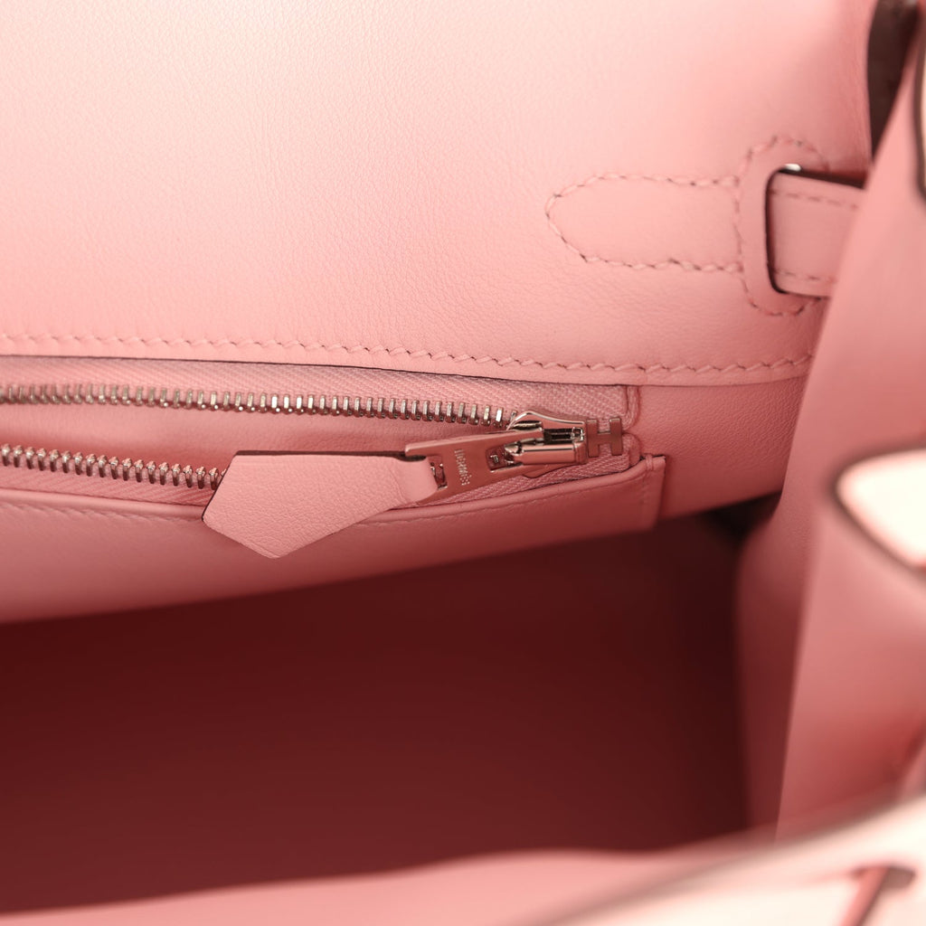 Hermes Birkin 25 Rose Sakura Swift Palladium Hardware