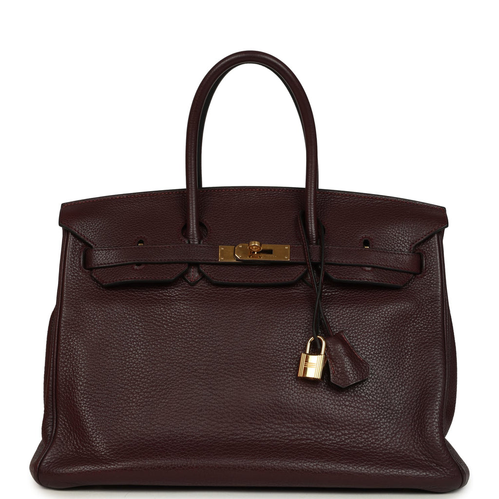 Hermes Birkin 35 Prune Clemence Gold Hardware
