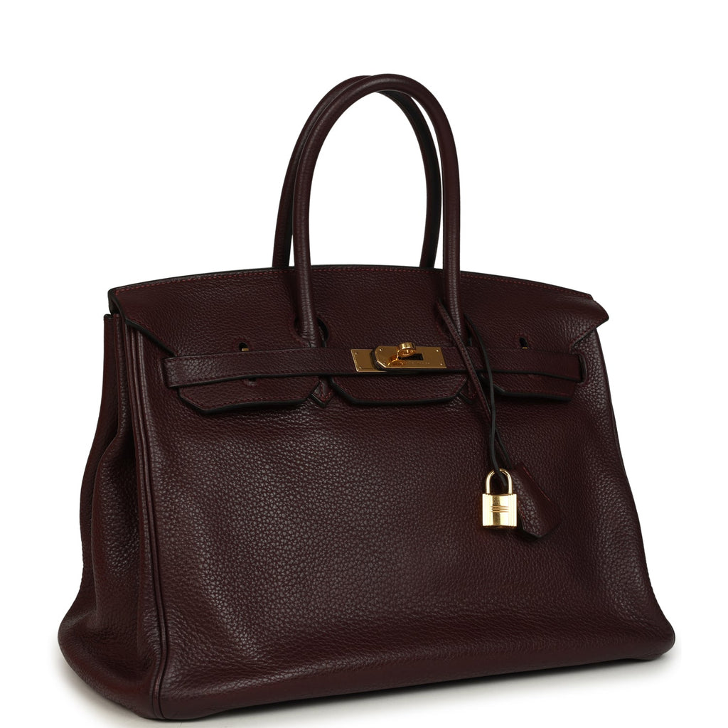 Hermes Birkin 35 Prune Clemence Gold Hardware