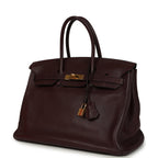 Hermes Birkin 35 Prune Clemence Gold Hardware