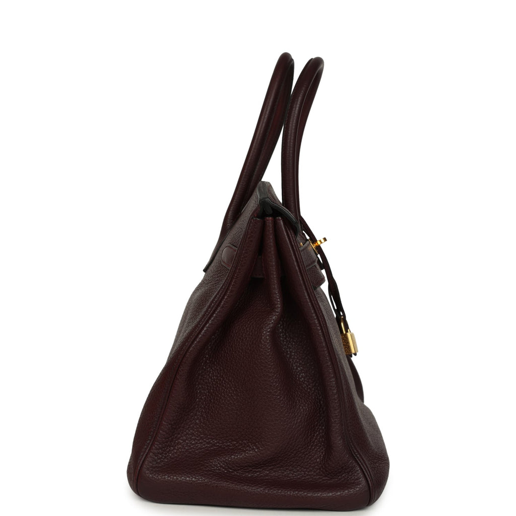 Hermes Birkin 35 Prune Clemence Gold Hardware