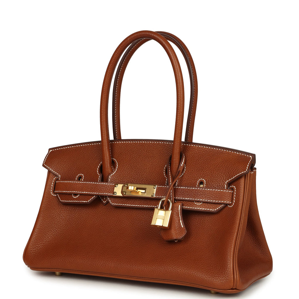 Hermes Shoulder Birkin Light 29 Fauve Barenia Faubourg Gold Hardware