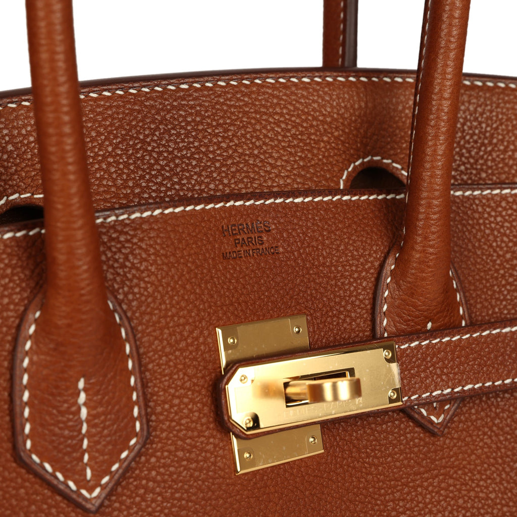 Hermes Shoulder Birkin Light 29 Fauve Barenia Faubourg Gold Hardware