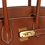 Hermes Shoulder Birkin Light 29 Fauve Barenia Faubourg Gold Hardware