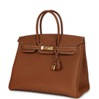 Hermes Birkin 35 Gold Togo Gold Hardware